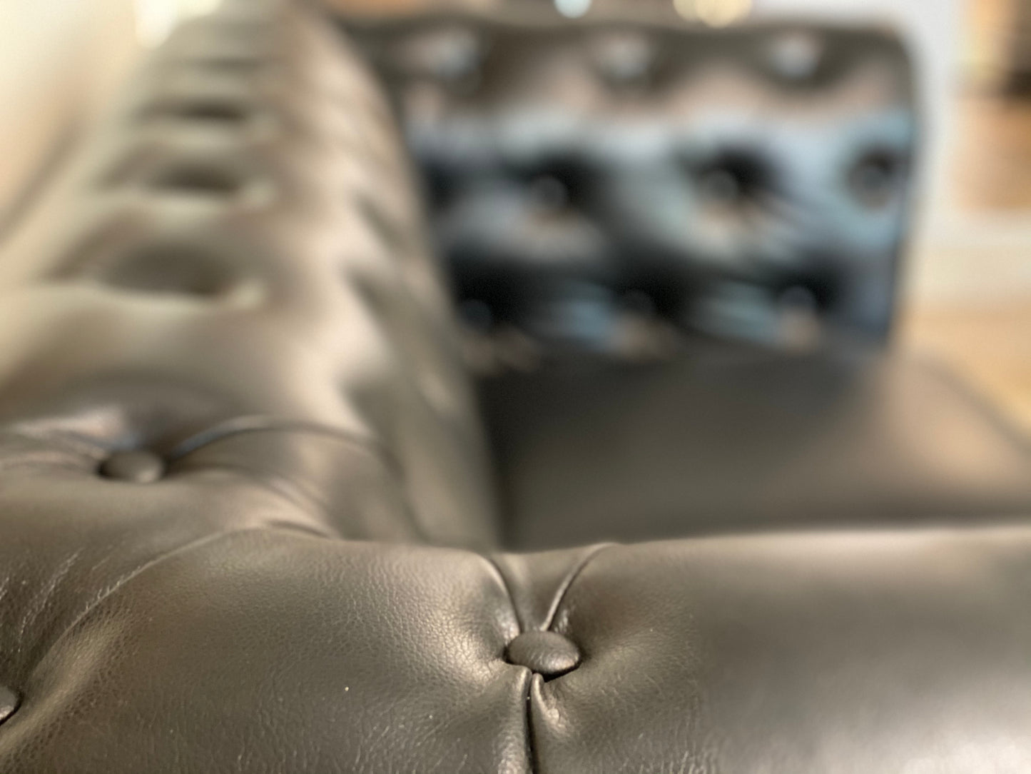 2 Seater Chesterfield Lounge - Black