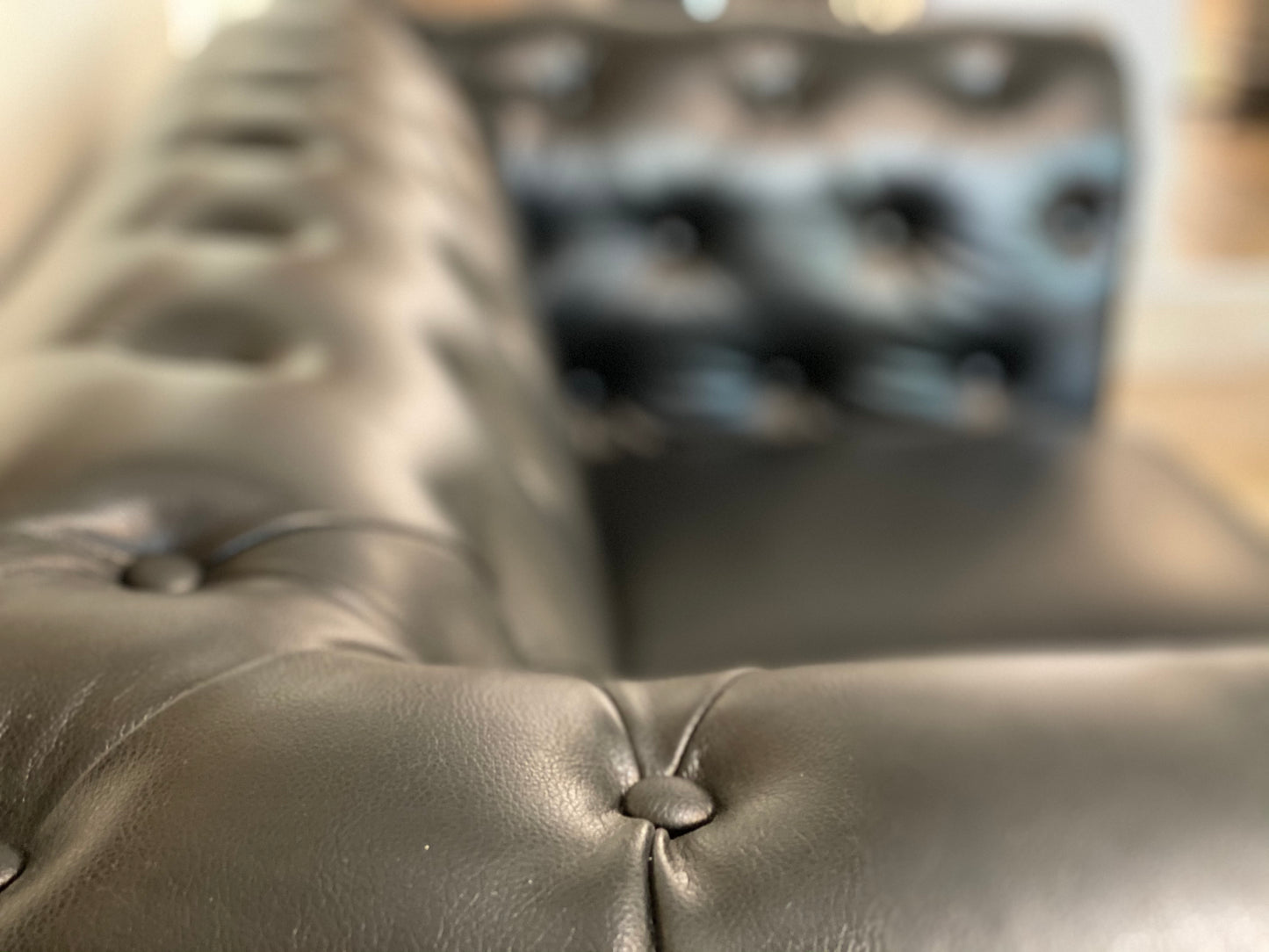 3 Seater Chesterfield Lounge - Black